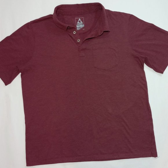 Gerry Polo Shirt Maroon Short Sleeve Mens Size L - Picture 1 of 9